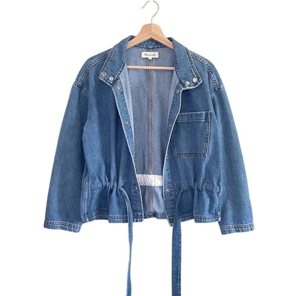 Madewell Southlake Denim Military Jacket Small - Picture 8 of 16